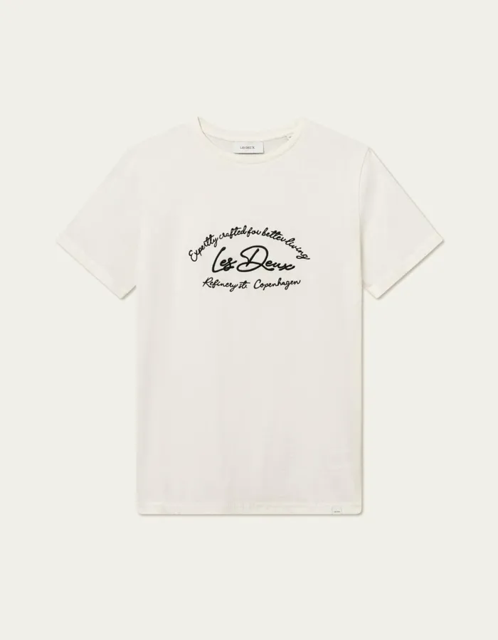 Men Camden TShirt 8211 Light IvoryBlack Les Deux Tshirts