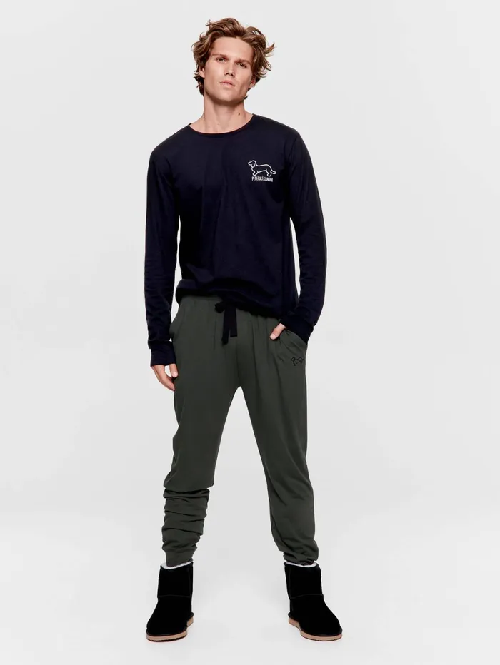 Men Camo Green Jogger Pant Green Peter Alexander Pants