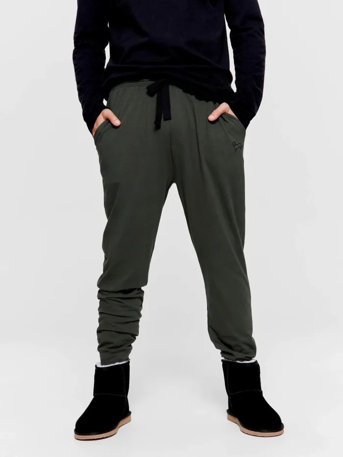 Men Camo Green Jogger Pant Green Peter Alexander Pants