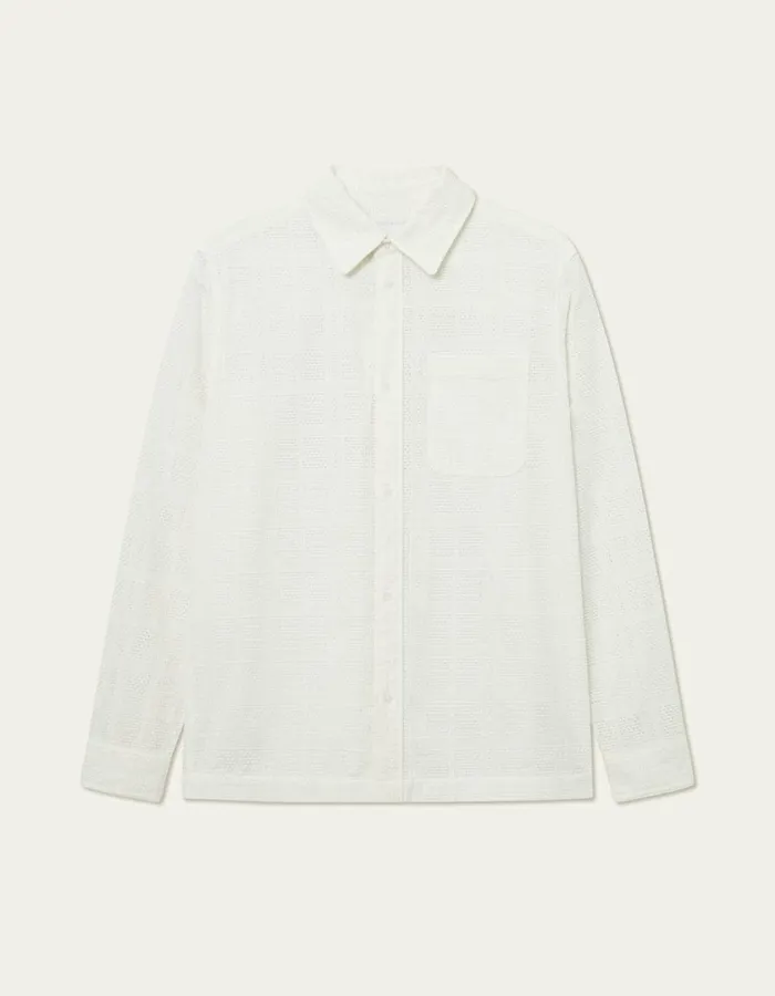 Men Charlie LS Shirt 8211 Light Ivory Les Deux ShirtsOvershirts