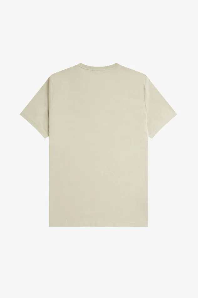 Men Circle Branding TShirt Light Oyster Fred Perry TShirts
