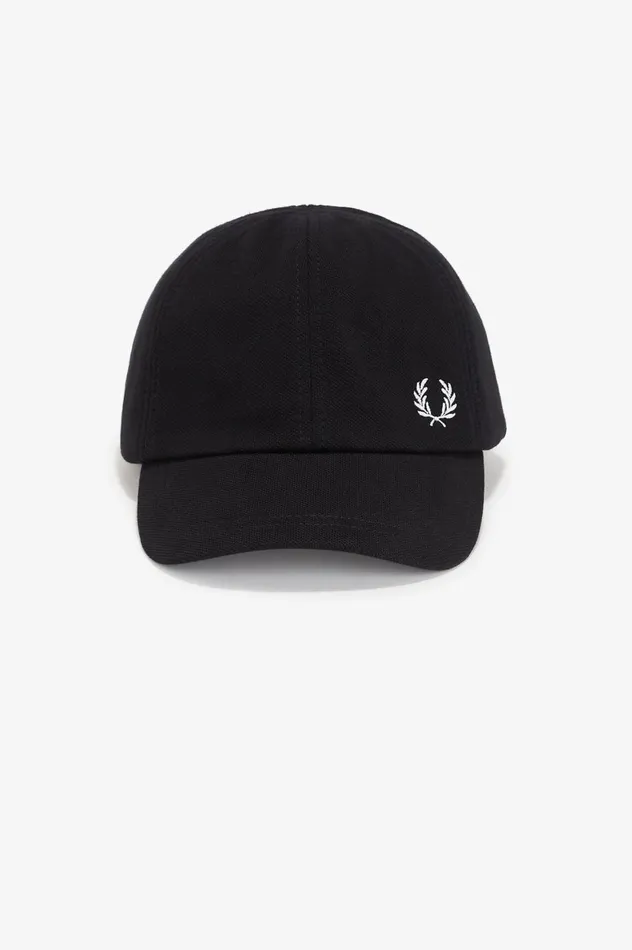 Men Classic Piqu Cap Blacksnow White Fred Perry Accessories