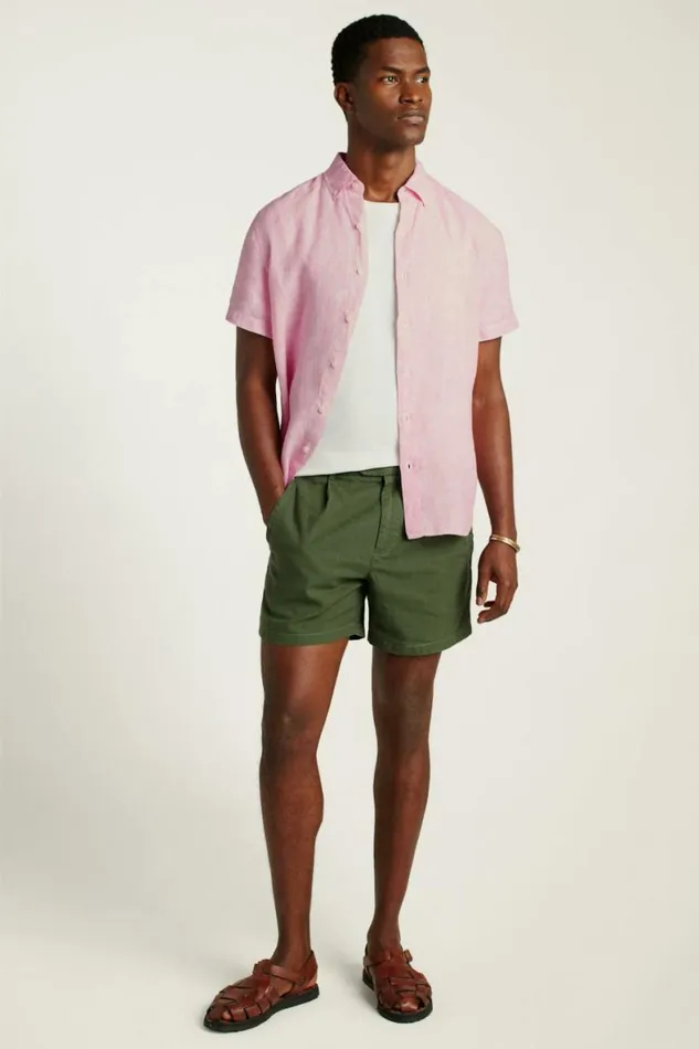 Men Coastal Linen Short Green Juice Bonobos Casual Shorts
