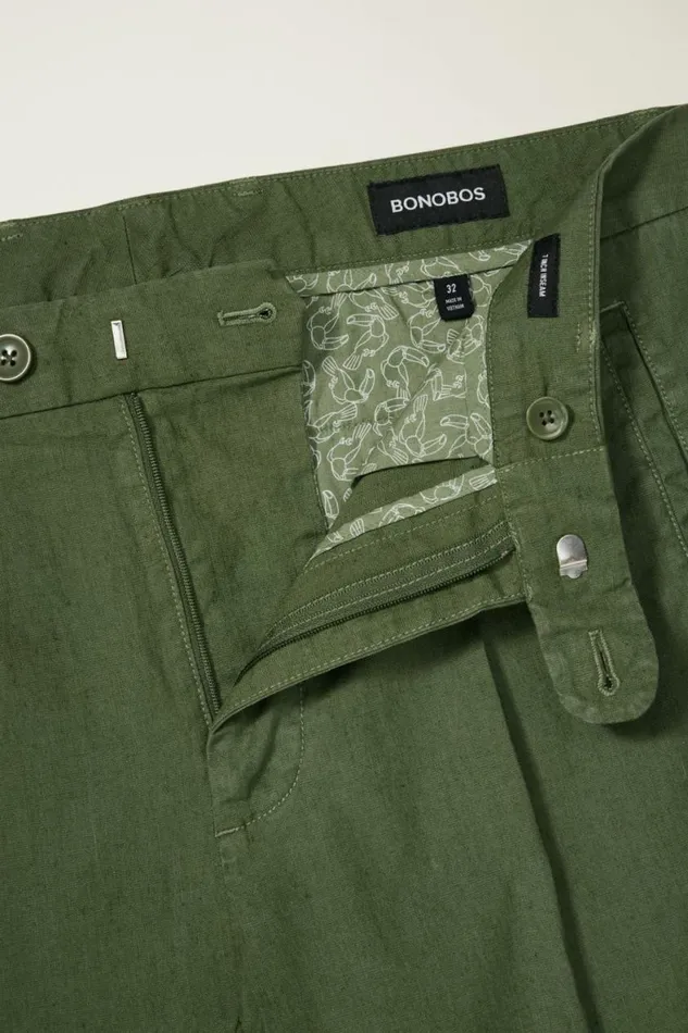 Men Coastal Linen Short Green Juice Bonobos Casual Shorts
