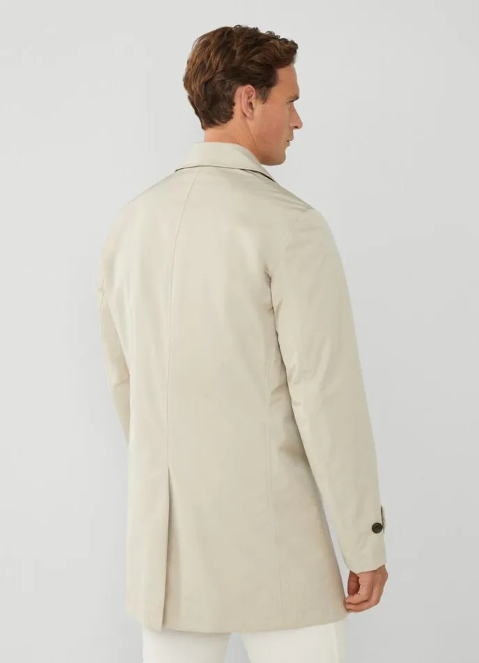 Men Coats and Jackets Hackett London WaterResistant Jacket Tan Brown