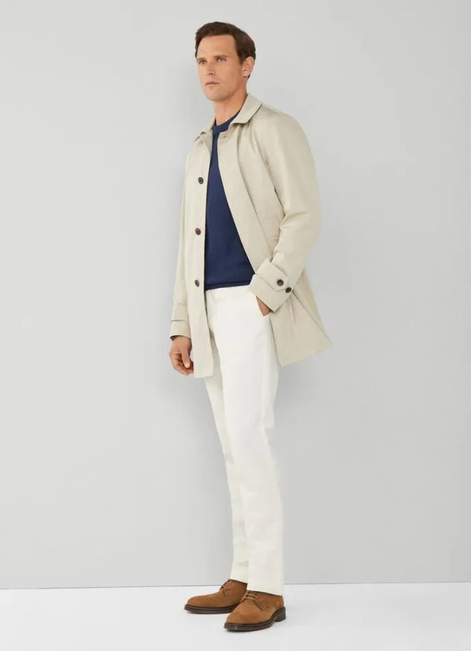 Men Coats and Jackets Hackett London WaterResistant Jacket Tan Brown
