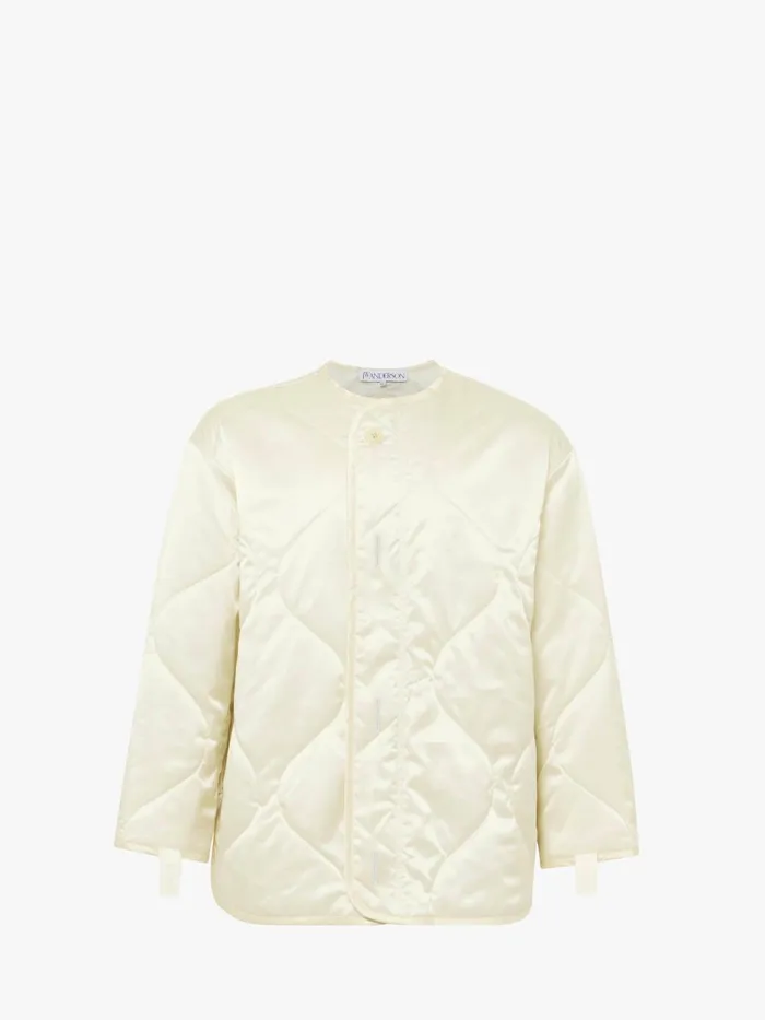Men Coats and Jackets JW Anderson OVERSIZED QUILTED JACKET Ivory