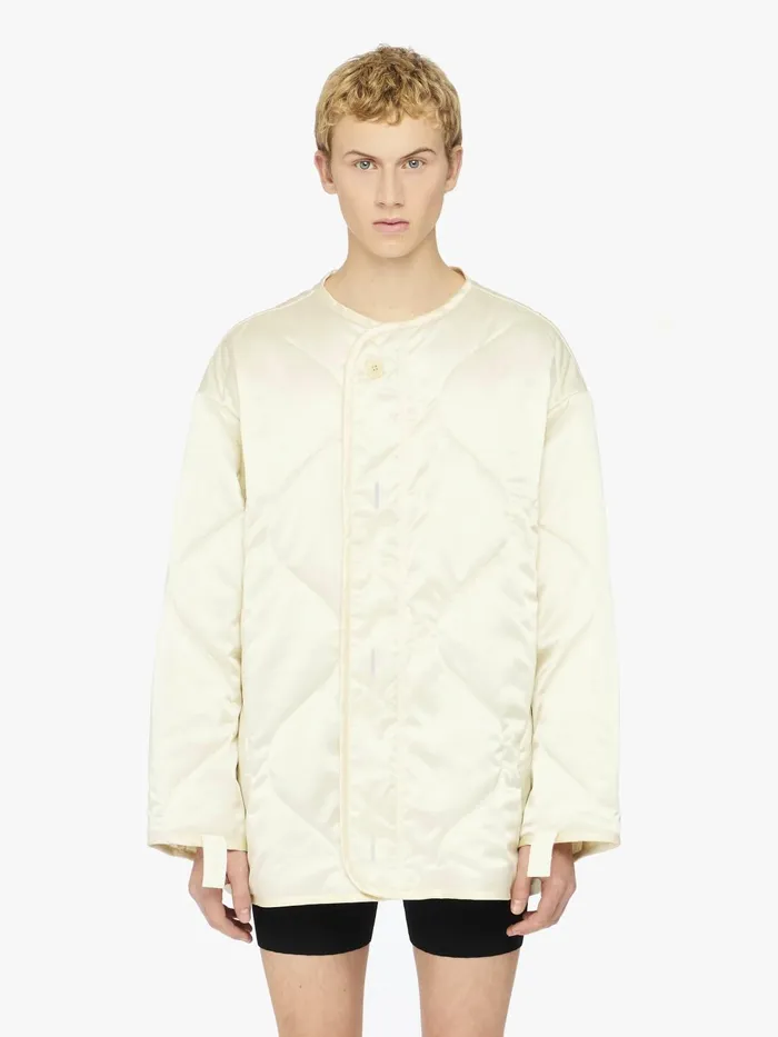 Men Coats and Jackets JW Anderson OVERSIZED QUILTED JACKET Ivory Men Coats and Jackets JW Anderson OVERSIZED QUILTED JACKET Ivory