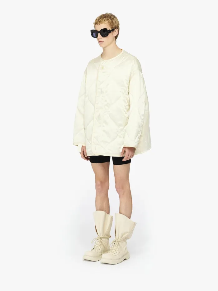 Men Coats and Jackets JW Anderson OVERSIZED QUILTED JACKET Ivory Men Coats and Jackets JW Anderson OVERSIZED QUILTED JACKET Ivory