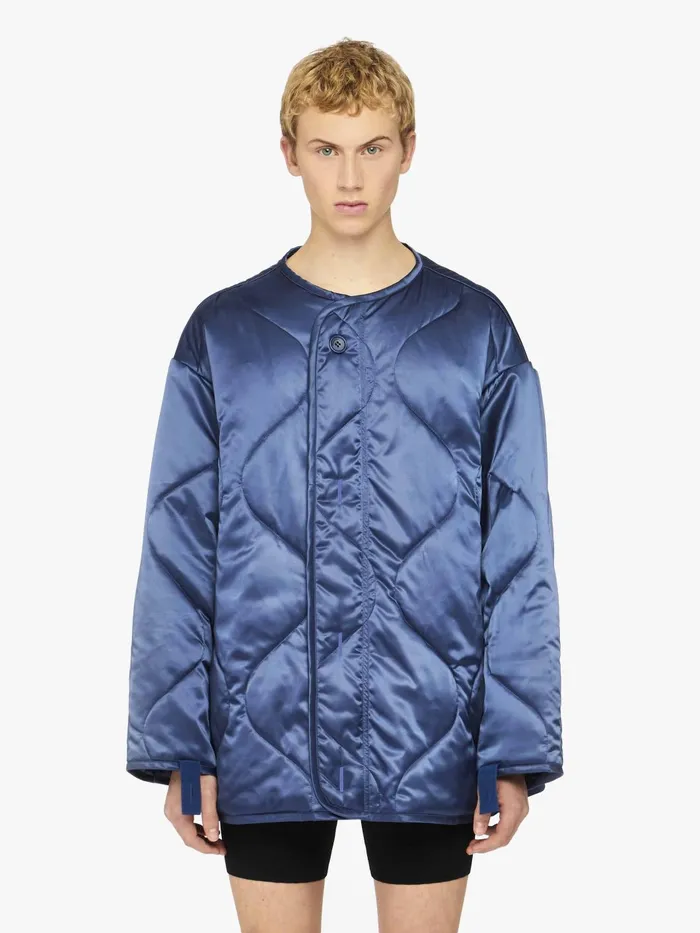 Men Coats and Jackets JW Anderson OVERSIZED QUILTED JACKET Light Indigo Men Coats and Jackets JW Anderson OVERSIZED QUILTED JACKET Light Indigo