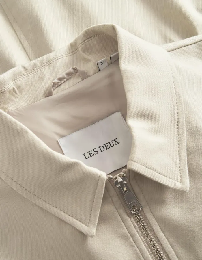 Men Como Cotton Coach Jacket 8211 Light Sand Les Deux JacketsCoats