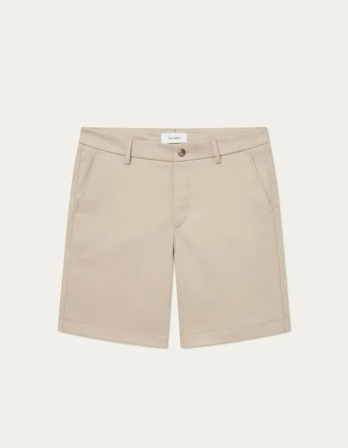 Men Como Reg Herringbone Shorts 8211 Dark SandLight Sand Les Deux Shorts