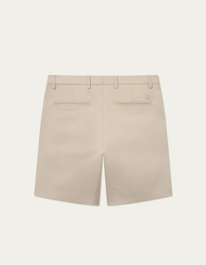 Men Como Reg Herringbone Shorts 8211 Dark SandLight Sand Les Deux Shorts