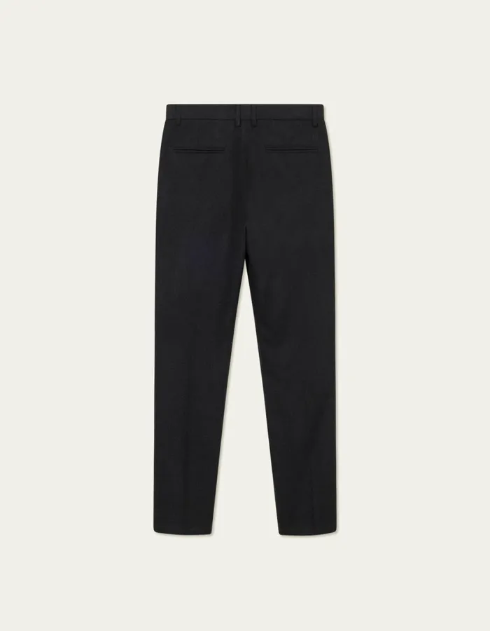 Men Como Reg Wool Suit Pants 8211 Black Melange Les Deux Pants