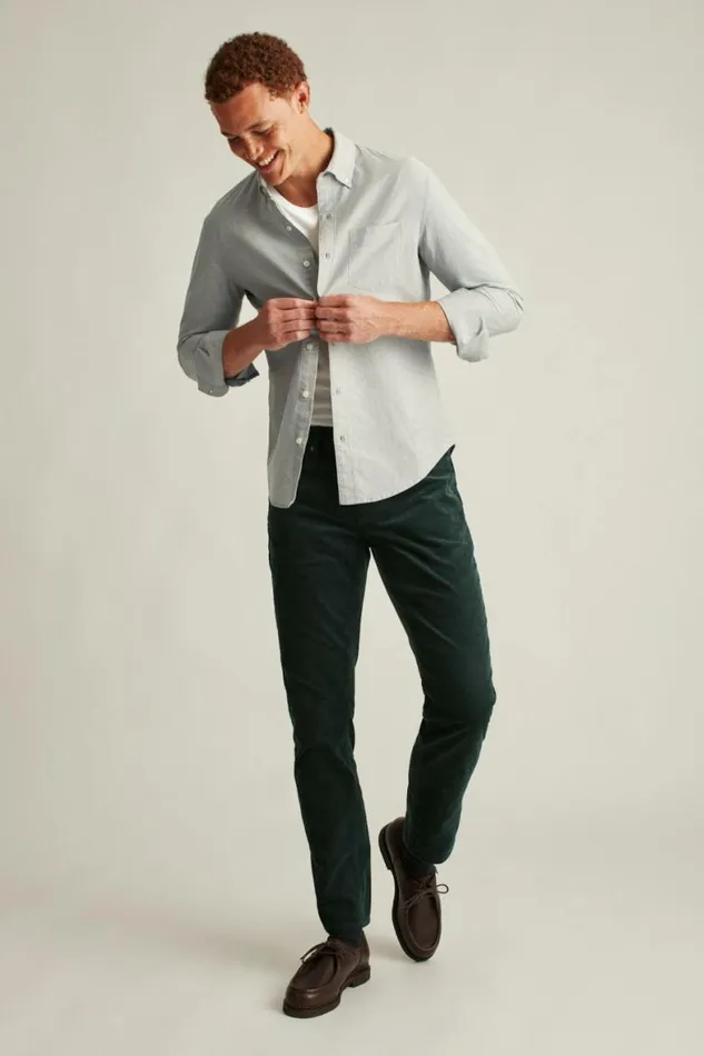 Men Corduroy 5Pocket Pants Pine Green Bonobos 5pochet Pants