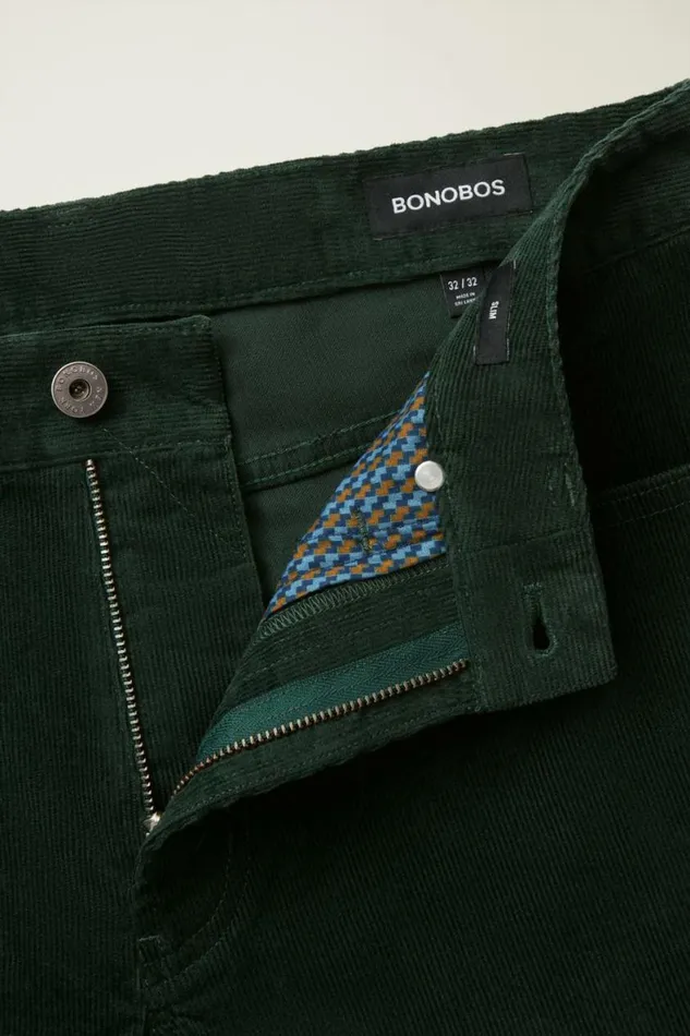 Men Corduroy 5Pocket Pants Pine Green Bonobos 5pochet Pants