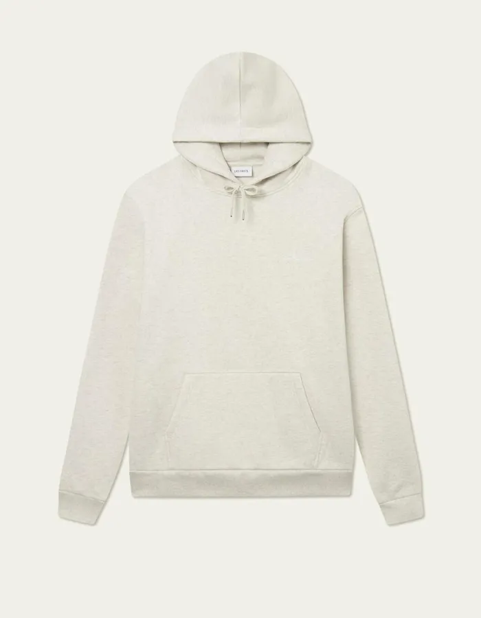 Men Crew Hoodie 8211 Snow MelangeWhite Les Deux HoodiesSweatshirts