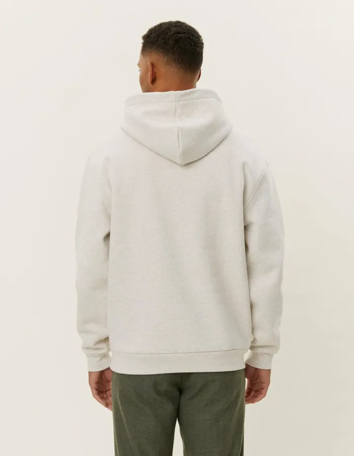 Men Crew Hoodie 8211 Snow MelangeWhite Les Deux HoodiesSweatshirts