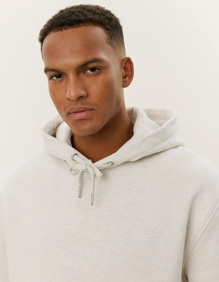 Men Crew Hoodie 8211 Snow MelangeWhite Les Deux HoodiesSweatshirts
