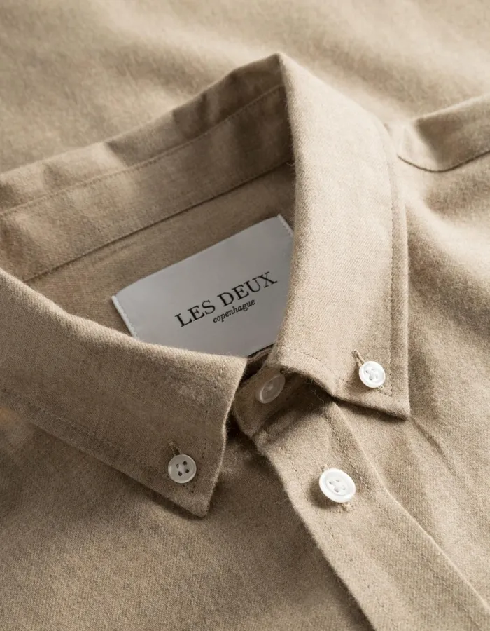 Men Desert Reg Shirt 8211 Light Desert Sand Melange Les Deux ShirtsOvershirts