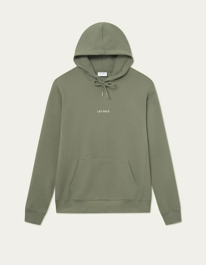Men Dexter Hoodie 8211 Lichen Green Les Deux HoodiesSweatshirts