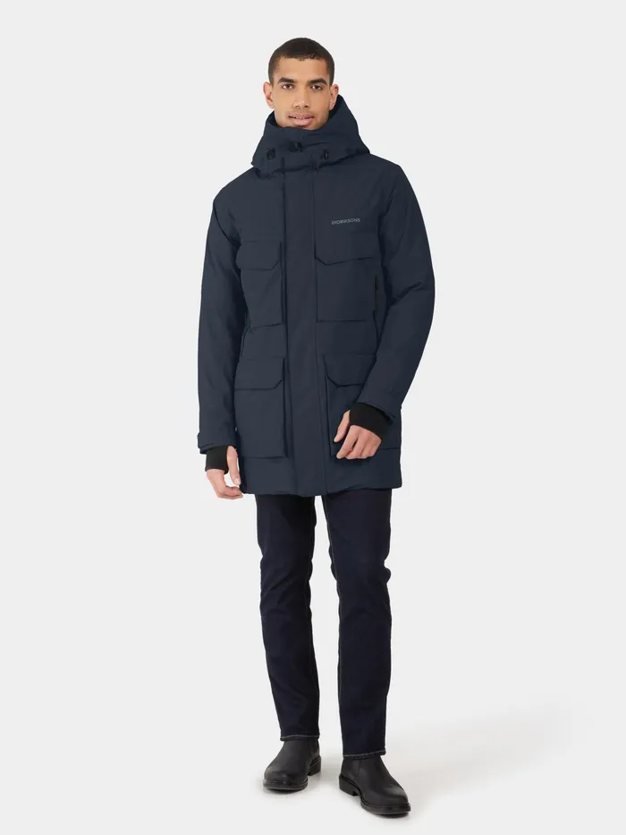 Men Drew Parka Dark Night Blue Didriksons Autumn Jackets