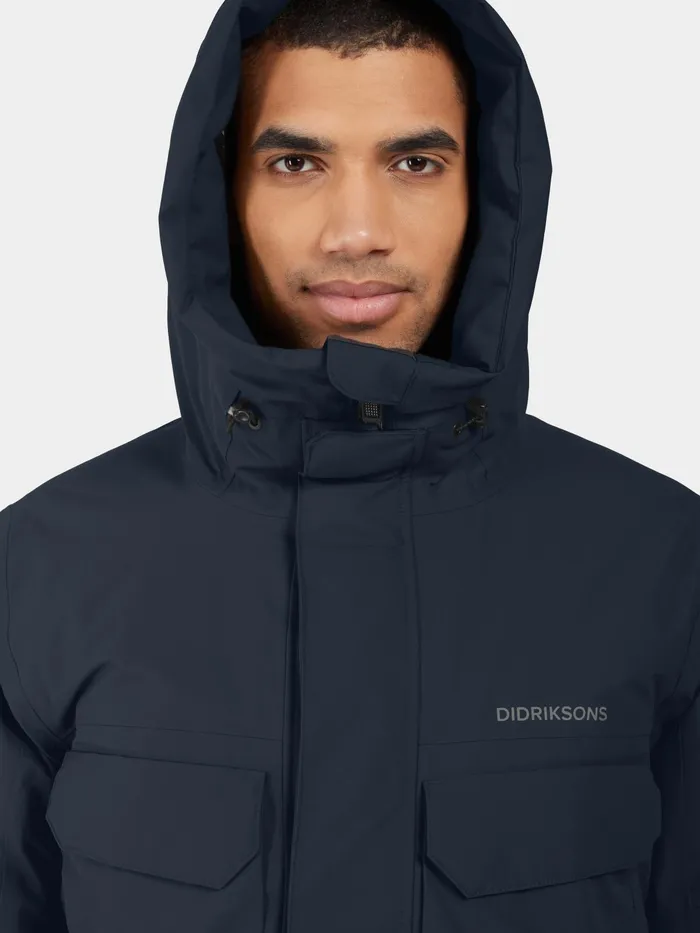Men Drew Parka Dark Night Blue Didriksons Autumn Jackets