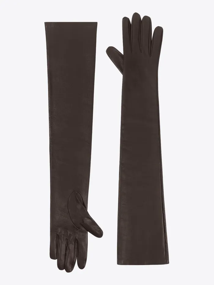 Men Dries Van Noten Gloves Long Leather Gloves