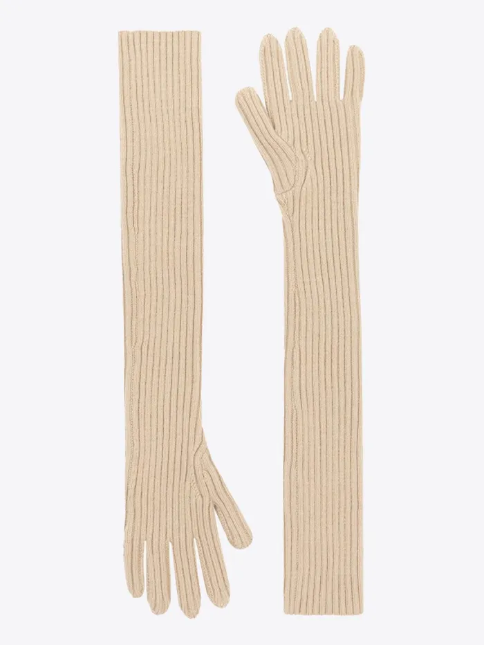 Men Dries Van Noten Gloves Long Wool Gloves
