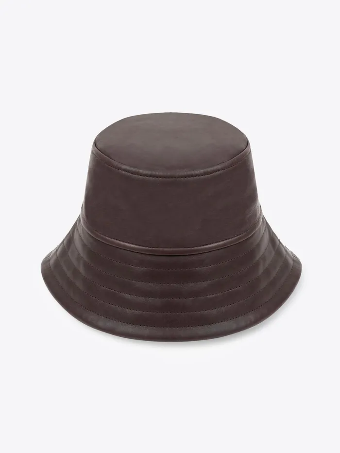Men Dries Van Noten Hats and Caps Leather Bucket Hat