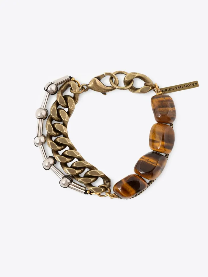 Men Dries Van Noten Jewelry Stone Chain Bracelet