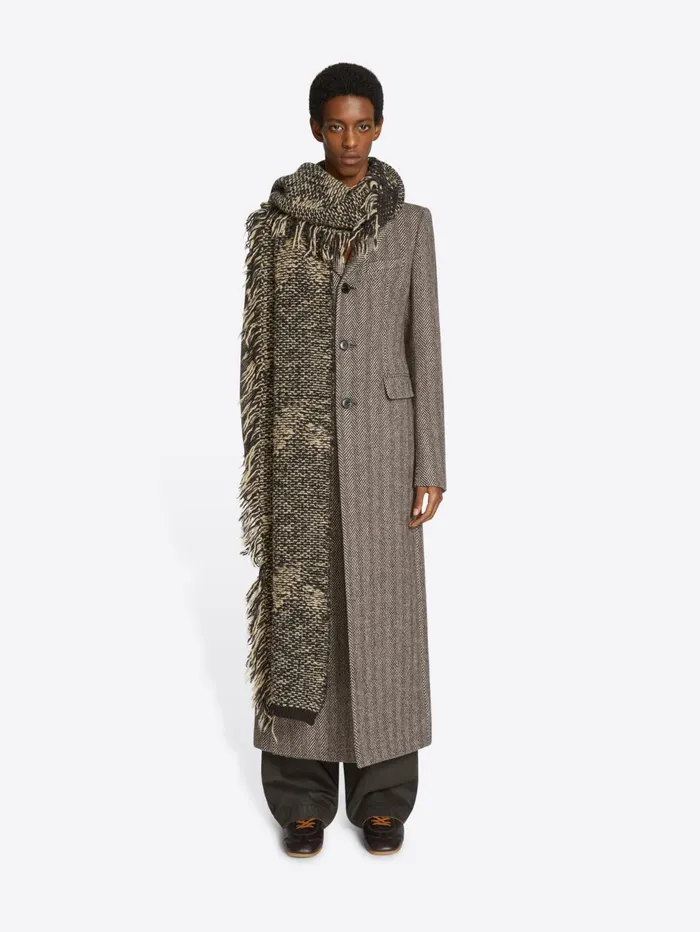 Men Dries Van Noten Scarves and Foulards Jacquard Scarf