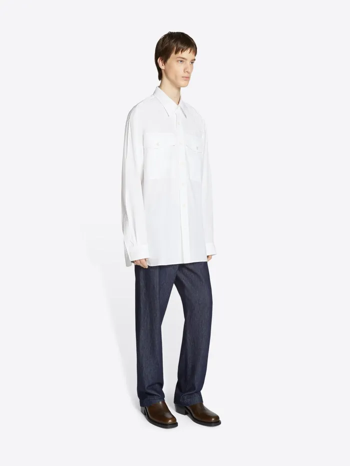Men Dries Van Noten Shirts Cotton Utility Shirt