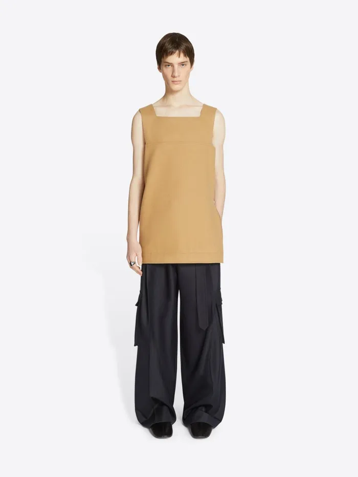 Men Dries Van Noten Shirts Wool Slim Fit Tunic