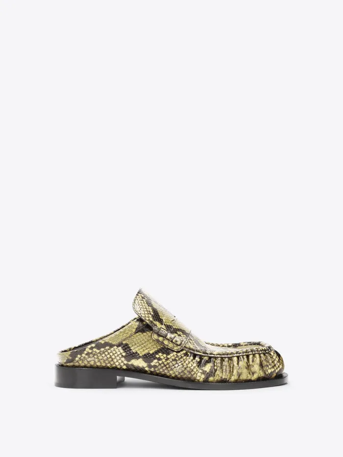 Men Dries Van Noten Shoes Snake Print Loafers