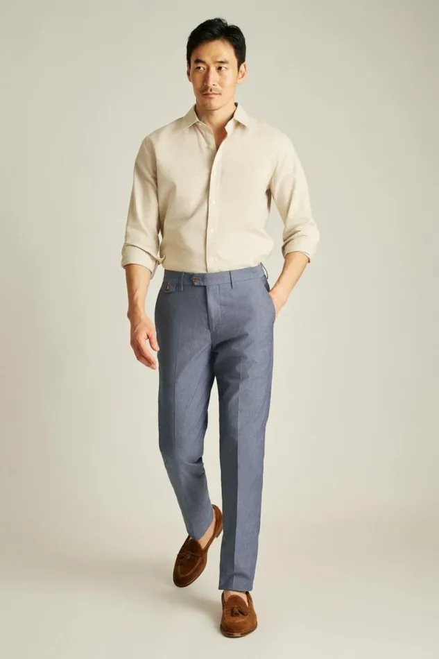 Men Easy Linen Shirt Khaki Bonobos Business Casual Shirts