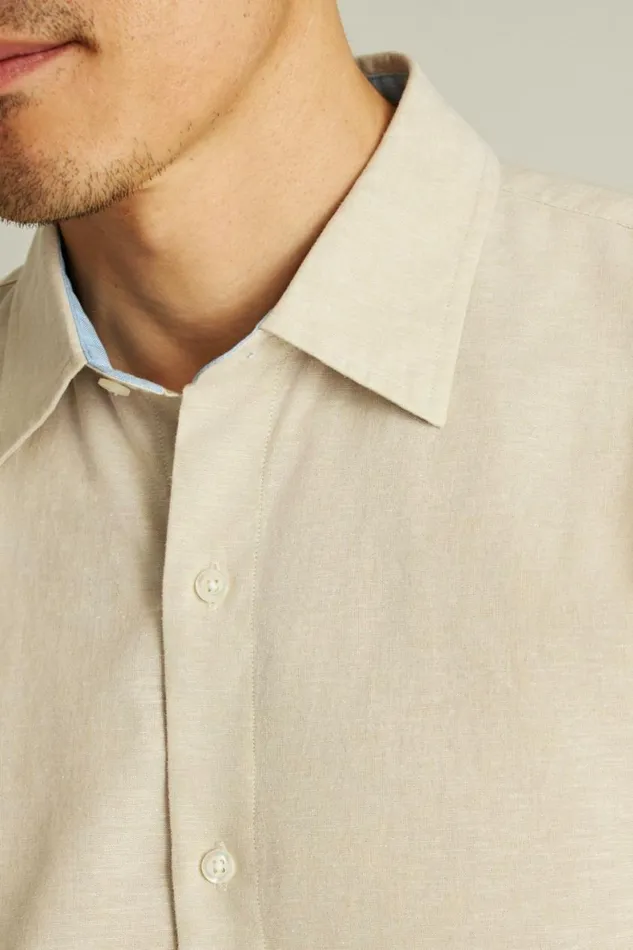 Men Easy Linen Shirt Khaki Bonobos Business Casual Shirts
