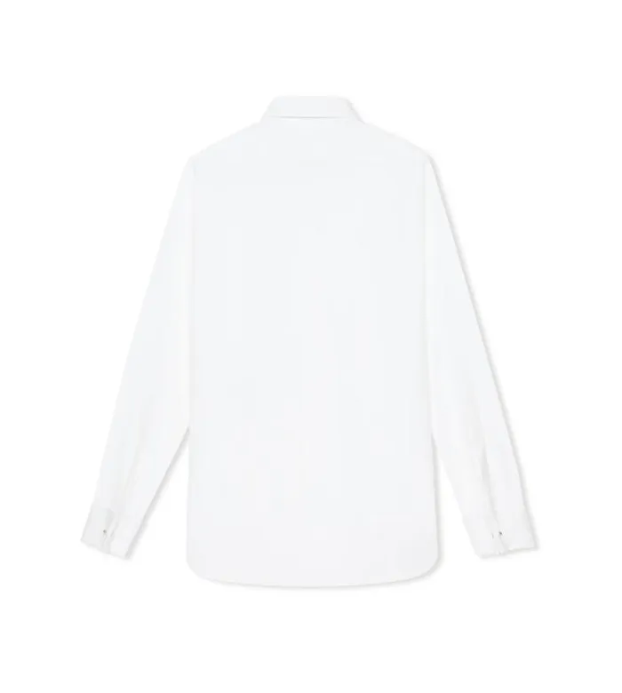 Men Evening Tom Ford Poplin Slim Fit French Cuff Shirt White