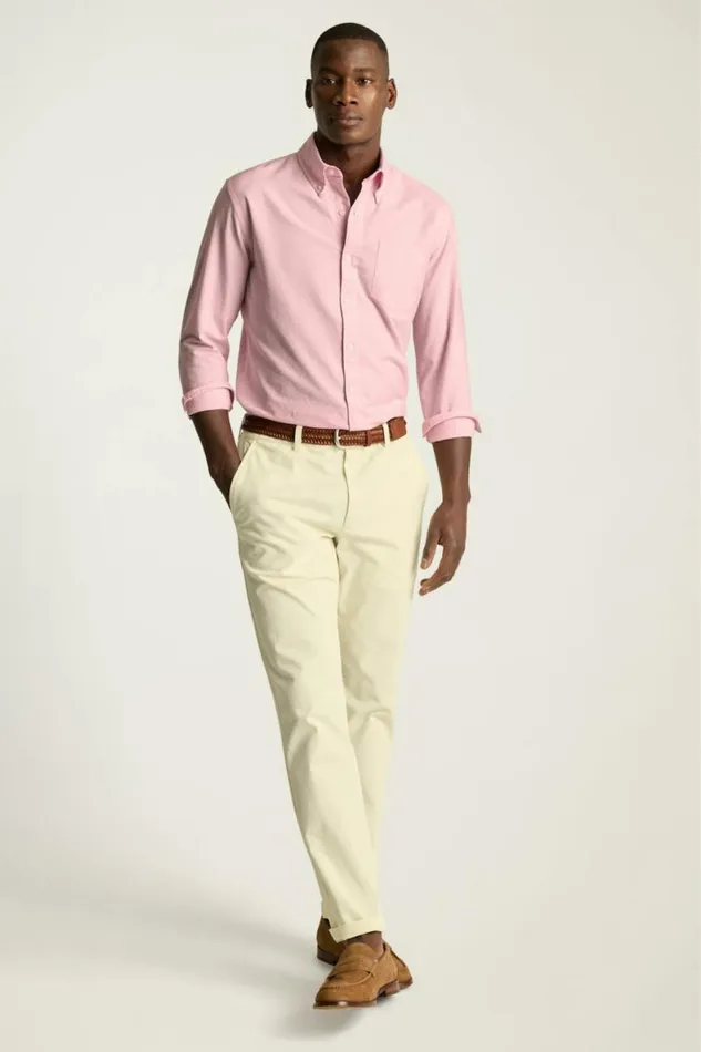 Men Everyday Oxford Shirt Light Pink Rose Bonobos Casual Shirts