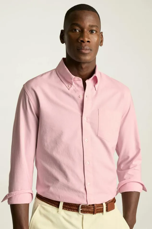 Men Everyday Oxford Shirt Light Pink Rose Bonobos Casual Shirts