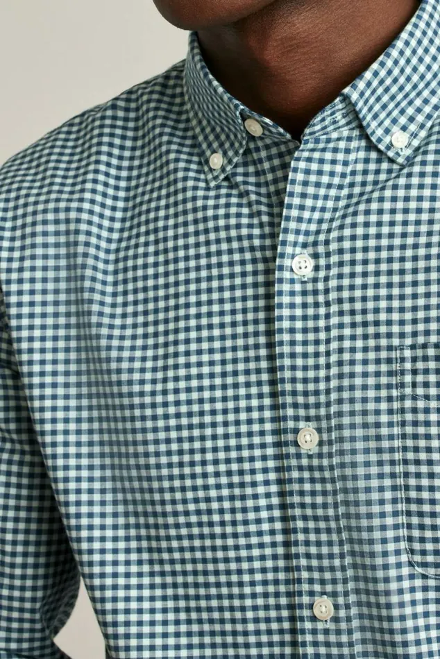 Men Everyday Shirt Navy Blue Gingham Bonobos Business Casual Shirts