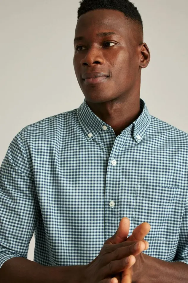Men Everyday Shirt Navy Blue Gingham Bonobos Business Casual Shirts