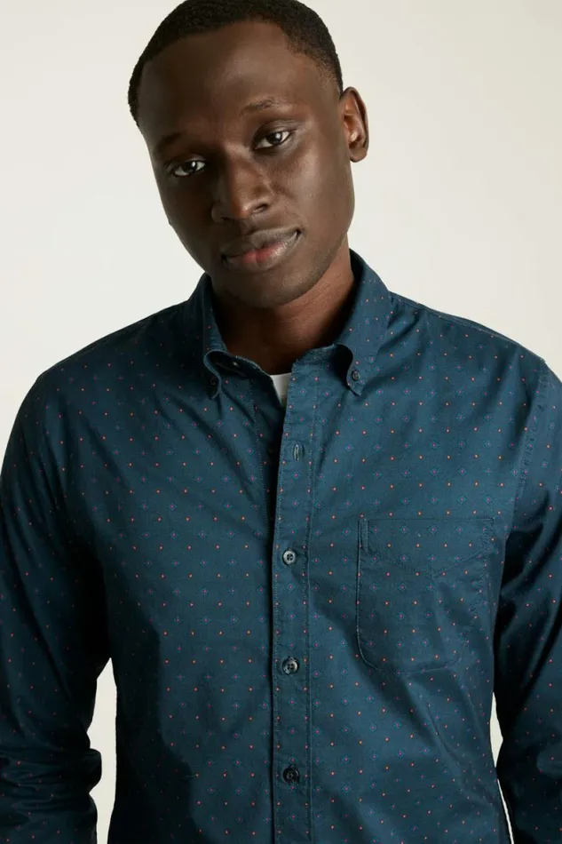 Men Everyday Shirt Navy Diamond Geo Bonobos Casual Shirts