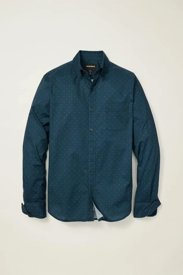 Men Everyday Shirt Navy Diamond Geo Bonobos Casual Shirts
