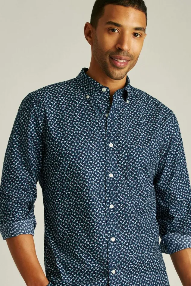 Men Everyday Shirt Navy Orson Floral Bonobos Business Casual Shirts