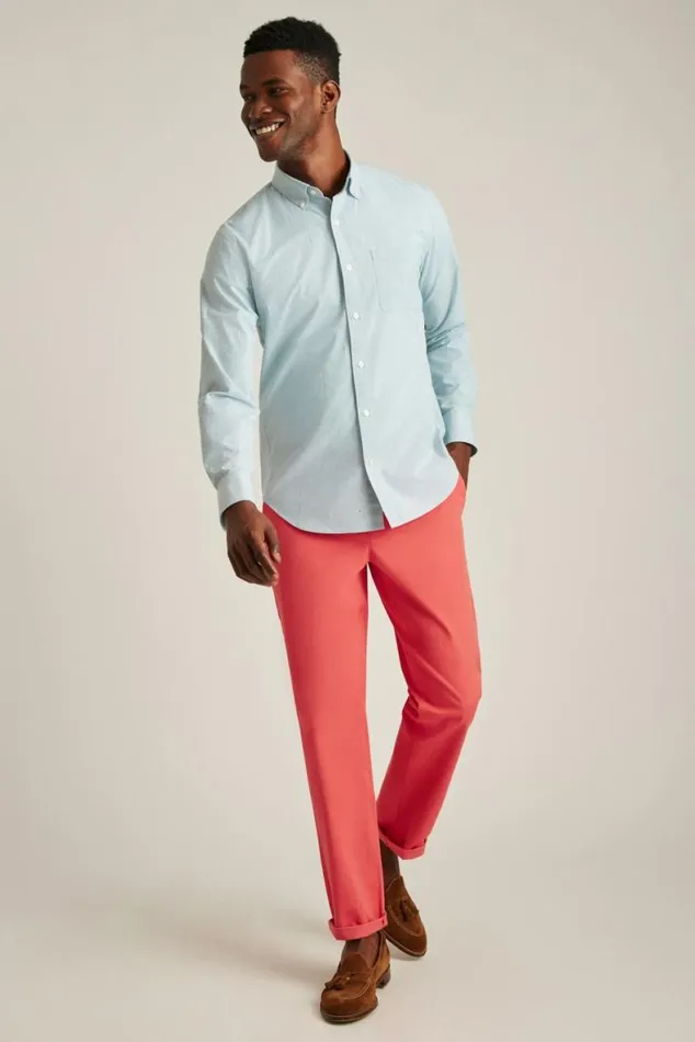 Men Everyday Shirt Pacific Blue Texture Bonobos Business Casual Shirts