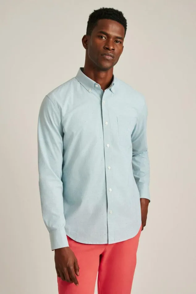 Men Everyday Shirt Pacific Blue Texture Bonobos Business Casual Shirts