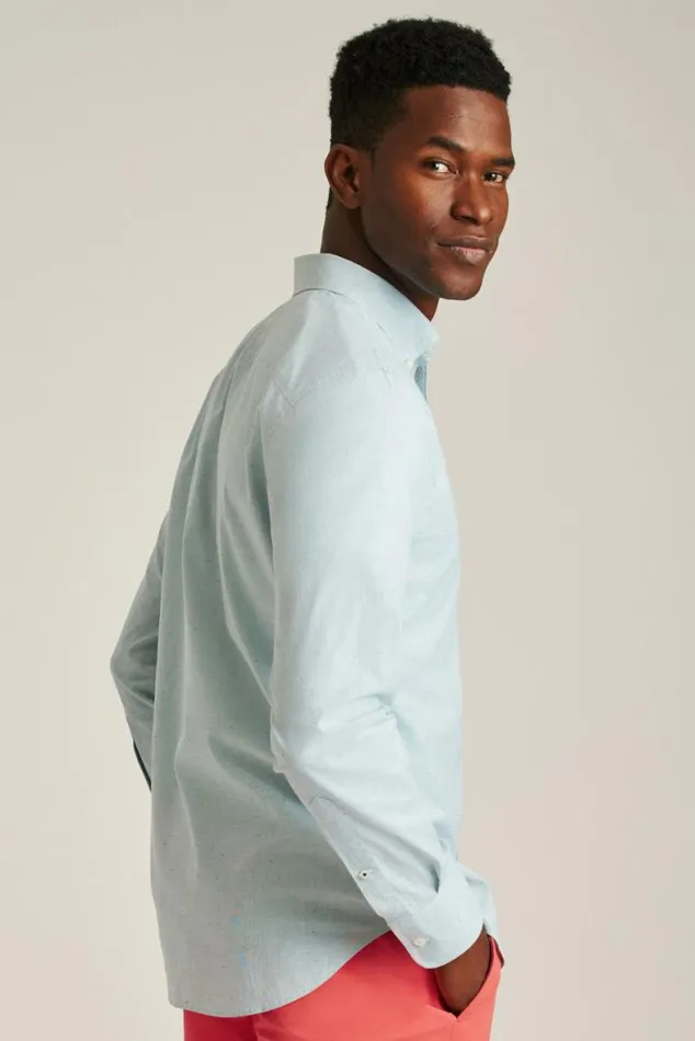 Men Everyday Shirt Pacific Blue Texture Bonobos Business Casual Shirts