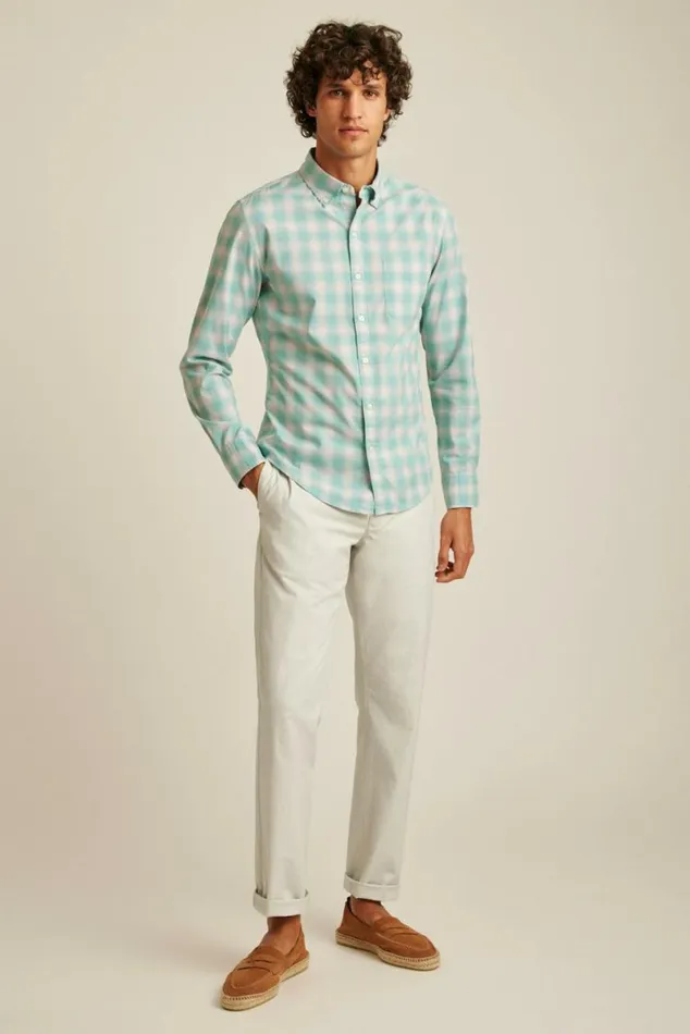 Men Everyday Shirt Pinkesque Plaid Bonobos Business Casual Shirts