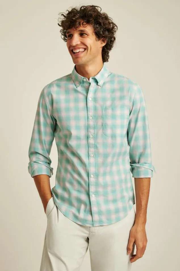 Men Everyday Shirt Pinkesque Plaid Bonobos Business Casual Shirts